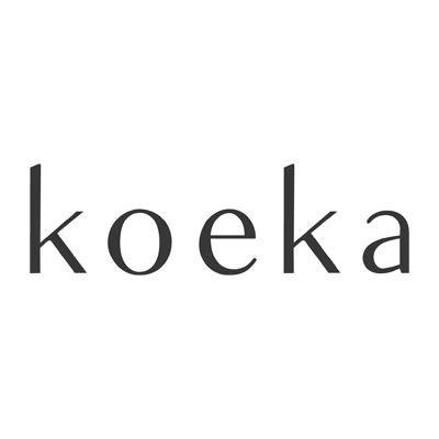 Illustratie van het Koeka logo en een selectie van hun babyproducten