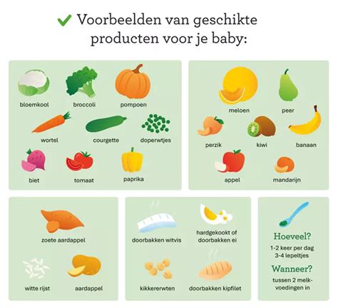 Een baby die met plezier groentehapjes eet.