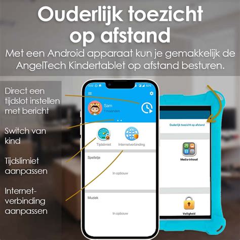 Screenshot van de ouderlijk toezicht interface van de AngelTech Kindertablet XL