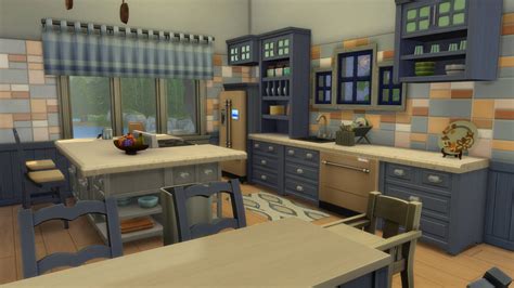 Een sfeervolle keuken ingericht met nieuwe voorwerpen uit De Sims 4 Ouderschap.