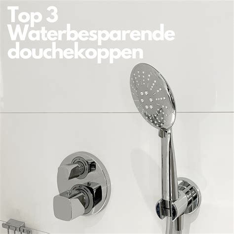 Infographic over waterbesparende douchekoppen en thermostaatkranen
