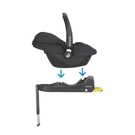 Illustratie van de installatie van de Maxi-Cosi CabrioFix met ISOFIX base