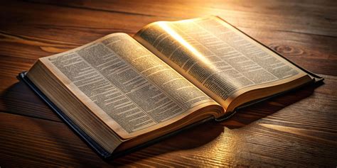 Een illustratie van een bijbel met een open pagina, symboliseert religieuze teksten.