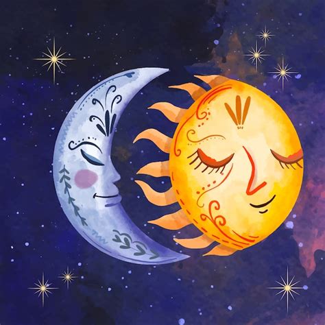 Illustratie van de Zon, Maan en Ascendant in een astrologische cirkel