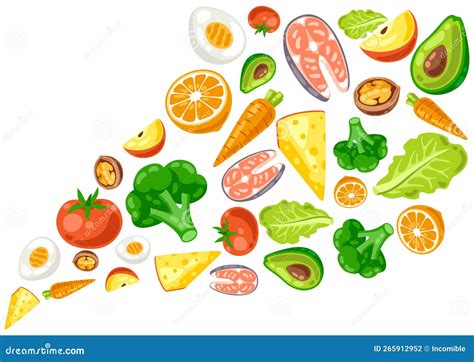 Illustratie van gezonde voeding voor zwangere vrouwen