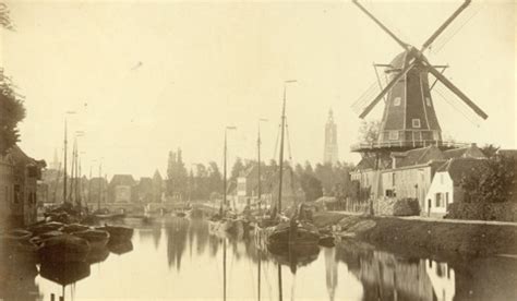 Historische afbeelding van de Eem met molen