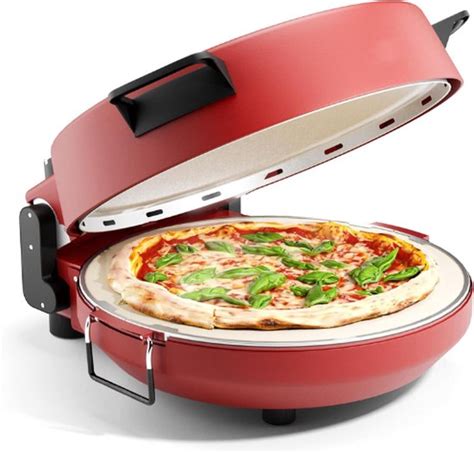 Compacte pizzaoven voor thuisgebruik, inclusief pizzasteen en accessoires