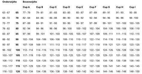 Schema van de Bemini maattabel met duidelijke leeftijds- en lengte-indicaties.