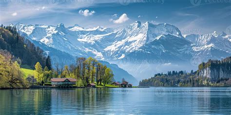 landschap van Zwitserland met een heldere bergbeek