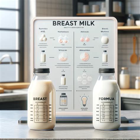 Een infographic die de samenstelling en voordelen van moedermelk uitlegt, met focus op colostrum en rijpe moedermelk.