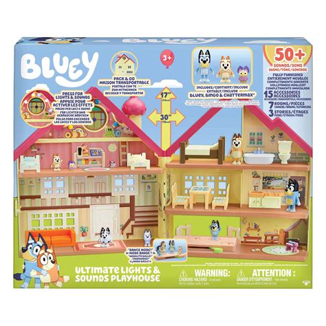 Interieur van het Bluey speelhuis met meubilair