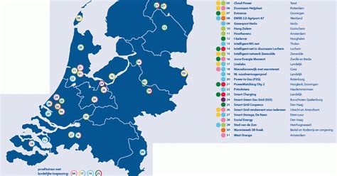 Overzichtskaart van Nederland met markeringen voor kinderopvanglocaties