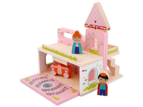 Roze houten kasteel speelset van Mini Matters