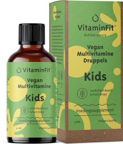 Flesje met druppels vitamine C voor kinderen, met een pipet voor dosering