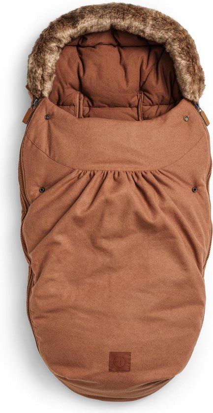 Detail van de textuur van een wollen voetenzak