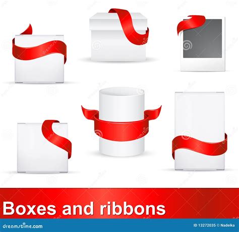 Voorbeelden van diverse cadeauverpakkingsmaterialen, waaronder linten en dozen.
