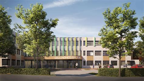 Illustratie van een modern gezondheidscentrum