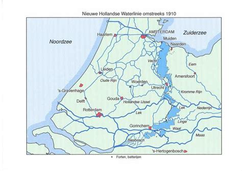 Illustratie van een vestingwerk van de Hollandse Waterlinie