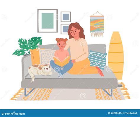 Illustratie van een ouder die met een baby muziek maakt