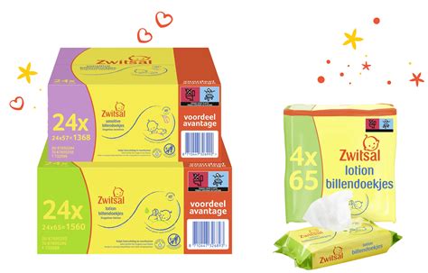 Illustratie van iconische Zwitsal babyproducten